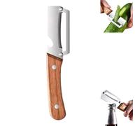 Multi-functional Vegetable Peeler for Kitchen, Ergonomic Wood Handle, Effortlessly Peel Fruits and Vegetables, Open Wine Bottles (1PCS)