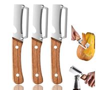 Multi-functional Vegetable Peeler for Kitchen, Multifunctional Vegetable and Fruit Peeler with Ultra-Sharp Stainless Steel Blade & Ergonomic Wood Handle (Wooden handle*3)