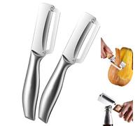 Multi-functional Vegetable Peeler for Kitchen, Multifunctional Vegetable and Fruit Peeler with Ultra-Sharp Stainless Steel Blade & Ergonomic Wood Handle (Stainless steel handle*2)