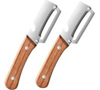 Multi-Functional Vegetable Peeler for Kitchen, Ultra-Sharp Stainless Steel Blade with Wooden Handle and Bottle Opener, For Vegetables or Fruits that Need to Be Peeled (2-Pcs)