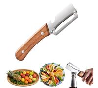 Multi-Functional Vegetable Peeler for Kitchen - Vegetable and Fruit Peeler, Wooden Handle Design with Bottle Opener, Premium Stainless Steel Blade for Fruit Potato Pumpkin Papaya (1Pcs)