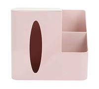 Multi Grille Maison Salon télécommande boîte de Rangement Porte-mouchoirs Organisateur Haute qualité PP matériel Bureau Chambre Salon Salle de Bain Vert Bleu Rose 19,5 x 12,5 x (Rose)
