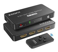 Multi HDMI, Multiprise Splitter Commutateur HDMI 4K Switch 3 Entrées 1 Sortie, Commutateur avec Télécommande Splitter Full HD 4K, Switch 3 Ports pour TV, PS5, Lecteur Blu-Ray, DVD, Xbox(Noir)