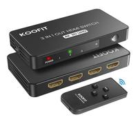 Multi HDMI, Multiprise Splitter Commutateur HDMI 4K Switch 3 Entrées 1 Sortie, Commutateur avec Télécommande Splitter Full HD 4K