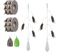Multi-Hook Artificial Fly Fishing Lure Set, Bionic Fly Fishing Bait, Handmade Lures Kit, for Freshwater Saltwater (b,l)
