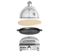 Multi-Kulti-Gasgrill : Portable Grille Avec Pizzabackhaube, Pierre à Pizza ,