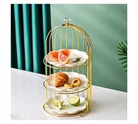 Multi-Layer Light Luxury Cake Stand Multi-Purpose Detachable Dessert Table Elegant Dessert Cupcake Stand for Wedding Birthday Tea Party Dessert Display Stand (White Three Layers)