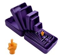 Multi-layer Nesting Surprise Gift Box, 3D Printed Middle Finger Annoying Box, Reusable Prank Gifts Boxes with 6 Layer for Adults Halloween Christmas Birthdays