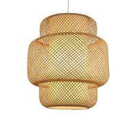 Multi-Layered Creativity Pendant Lamp Modern Minimalist Chandelier Southeast Asian Handmade Rattan Lampshade E27 Lighting Fixture Housewarming Gift Bedroom Living Room Restaurant (40 * 40cm)