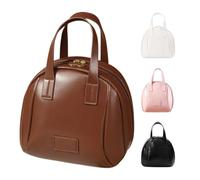 Multi-Layered Shell-Shaped Cosmetic Bag, Portable Large Capacity PU Shell Waterproof Handbag Style Cosmetic Bag, Shell Shaped Cosmetic Bag (Brown)