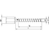 MULTI-MONTI-plus 6x40 SW-10 vis d'ancrage galvanisées bleu, A2K, 48692 (100 pièces)