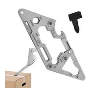 Multi-Outil Acier | Gadget 6-en-1 Clip Utilitaire | Ouvre-bouteille + Tournevis + Clé Hexagonale + Cutter, Camping Randonnée Escalade Pêche Voyage Quotidien, 2 Pièces Noir/a