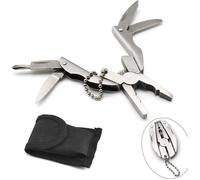 Multi-Outil Pinces Kit avec étui en Cuir Noir, Pour Camping, Pêche, Randonnée, Cuisine, Pique-Nique