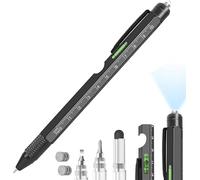 Multi Pen9 In 1 Durable Aluminium Multifunctional Pen Bottle Opener, Phone Holder, Spirit Level, Screwdriver, Lamp, Ruler Diy Tool Gift Idea Corner®