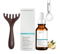 Multi-Peptide Serum for Hair Density, Hair Growth Serum, Serum Pousse Cheveux, Comprend un Peigne de Massage pour la Tête, Facilite L'absorption, Convient à Tous Types de Cheveux, 30 ml