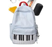 Multi Pocket Travel Backpack, Piano Print Bookbag, Large Capacity Backpack with Sturdy Construction, Student Laptop Backpacks, Cute Bag with Trendy Design, Travel Gear for Hiking and Daily Use