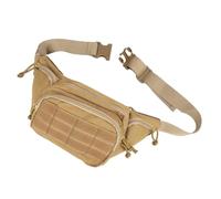 Multi Pockets Belt Bag Waist Sports Chest Adjustable Breathable Portable Nylon for Outdoor Dog Walking Hiking Travel Running Cycling Mountaineering (Khaki)