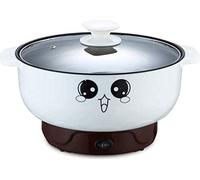 Multi-poêle électrique Hot Pot Poêle à frire ronde Oeuf à la vapeur Mini-poêle chauffante avec poignées Cool-Touch (Poêle électrique, 1,3 l (diamètre 20 cm))