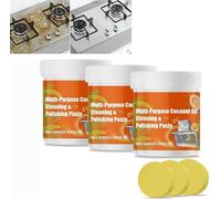 Multi-Purpose Coconut Oil Cleaning & Polishing Paste,Stainless Steel Coconuts Oils Cleaning Paste,Coconut Oil Powerful Cleaners,Stainless Steel Cookware Cleaner,for Cleaner Pots and Pans (3)