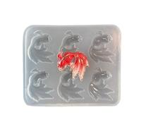 Multi Purpose Fish Silicone Mold for Epoxy Resin Casting Jewelry Making Craft Projects Easy Demolding Pendant Mould UV Resin Fish Pendant Mold