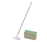 Multi Purpose Flat Mop - Hands Free Wet & Dry Dust Cleaning, Tool with Long Handle | for Bathroom Living Room Office Hardwood Tile Laminate Mirror Wall Use, Floor Cleaning Mop, Dust Mops Tool, Long