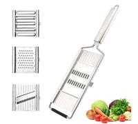 Multi Purpose Fruit & Vegetable Slicer, Shoptice 4 in 1 Multi-Purpose Vegetable Slicer Cuts Set, Handheld Stainless Steel Shredder Cutter Grater with 4 Adjustable Blades for Vegetable (4 Blades)