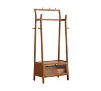 Multi Purpose Hall Tree avec Banc Rangement de Chaussures Bamboo Coat Rack Stand Entryway Organizer avec Crochets pour Le Bureau de Chambre à Coucher