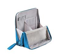 Multi-Purpose Large Capacity Oxford Cloth Standing Makeup Bag, Portable Stand-Up Vanity Case for Travel (Blue)