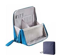 Multi-Purpose Large Capacity Oxford Cloth Standing Makeup Bag, Waterproof Makeup Organizer with Compartments, Portable Large Capacity Organizer, Toiletry Bag and Stationery Storage (Blue)