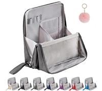 Multi-Purpose Large Capacity Oxford Cloth Standing Makeup Bag,Waterproof Makeup Organizer with Compartments,Large Capacity Makeup Travel Bag,Portable Toiletry Bag and Stationery Storage (Gray)