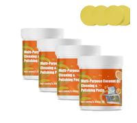 Multi Purpose Powerful Cleaner, Degreaser Cleaner Heavy Duty, Coconut Oil Powerful Cleansing Cream, for Faucets, Tiles, Cleaner Removes Stains on Microwave,Oven & Stove Top (4pcs)