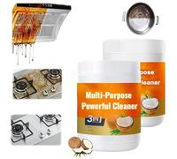 Multi Purpose Powerful Cleaner for Kitchen,3 In 1 Coconut Oil Cleaning Paste,Stainless Steel Scratch Remove,Heavy Kitchen Duty Degreaser for Oven,Faucet,Ceramic Tile (2)