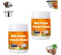 Multi-Purpose Powerful Cleaner for Kitchen, Eco-Friendly 3 In 1 Coconut Oil Cleaning Paste, Multi Purpose Powerful Cleaner for Kitchen Shine (2pcs)