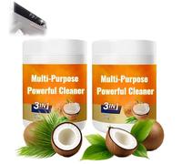 Multi Purpose Powerful Cleaner for Kitchen, Glass Stovetop Cleaner, Coconut Oil Cleaning Paste, Heavy Duty Degreaser, for Faucets, Tiles, Kitchen, Oven (2Pcs)