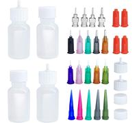 Multi Purpose Precision Applicator Set 4 X 1oz Henna Vials With 8 Caps 16 Tips Henna Tattoo Needle Tips