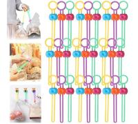 Multi Purpose Sealer, Gripstick Bag Sealers, Reusable Zip Micro Detachable Sealing Cable Ties, Multipurpose Elastic Cord Organizer for Sealing Food Bags and Organizing Wires(27Pcs)