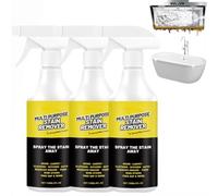 Multi-purpose Stain Remover - A Powerful Cleaner for Kitchens, Floors, Toilets, And Cars, Quick-Acting Formula, Effectively Removes Hard Water Stains, Rust, Yellowing, Stubborn Residues, 120 ml (3PC)