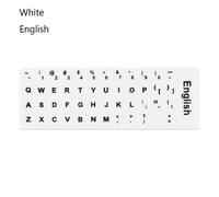 Multi russe français anglais arabe espagnol Deutsch clavier autocollants lettre Alphabet disposition autocollant pour ordinateur portable ordinateur de bureau - Type White-English