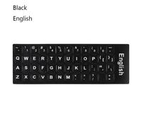 Multi russe français anglais arabe espagnol Deutsch clavier autocollants lettre Alphabet disposition autocollant pour ordinateur portable ordinateur de bureau - Type Black-English