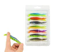 Multi Segments Soft Lures, Multi Jointed Fishing Lure Set, Soft Fishing Lures Kit, Soft Plastic Trout Fishing Lures (7Pcs, 0.12oz, 3.15in)