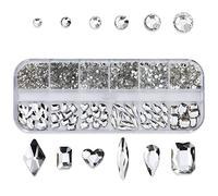 Multi Shape Nails Magie de Cristal à Dos Plat Strass Ongles Pierres Précieuses Brillantes Art Décoration