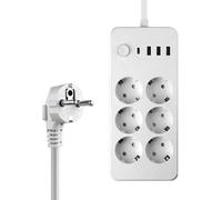 Multi-Socket, Multi-Socket With Switch Usb C Multiple Socket, Socket Strip With 2 M Extension Cable