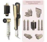 Multi-Styler premium et Sèche-Cheveux Shark Glam sur-mesure Or - 1 embout au choix | HD6000EU | par SharkNinja