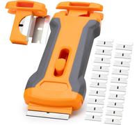 Multi-Surface Tool With 20 Pieces Replacement And Storage For Ceramic Hobs,Oven Cleaner-Removes Paint,Stickers,Dirt,
