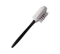 Multi Surfaces Shoe Brush - Sneaker Cleaner Tool for Shine | Metal Frame with Soft PP Bristles, 4 Side Scrubber Design, Scratch Free Polish Wiper for Fabric Boot Washing Care Use