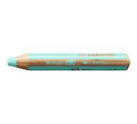 STABILO Crayon multi-talents Woody 3 en 1 rond Bleu pastel