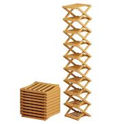 Multi-tier Shoe Holder Rack - Foldable Footwear Feature Technology, 62 Inch External Manual Device Accessory, Durable Bedroom Living Room Maintenance Component Part, Robust Space Saving Synthetic Fast