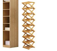 Multi-Tier Wood Shoe Rack, Foldable Footwear Organizer, 4-Tier Storage Shelf Sturdy Frame, Space Saving Shoe Holder, Home Organization with Compact Design, Apartment Accessory for Entryway Bedroom