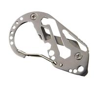 Multi Tool Carabiner - 3.46 Inch Stainless Steel Keychain | Pocket Bottle Opener Cutter - Durablė Outdoor Camping Accessory Buckle Multifunctional Tool Gift Box Included