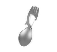 Multi Tool Spork, Acier Inoxydable/pour cuillère, Fourchette, Mousqueton et ouvre-Bouteille en Titane, régulier